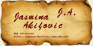 Jasmina Akifović vizit kartica